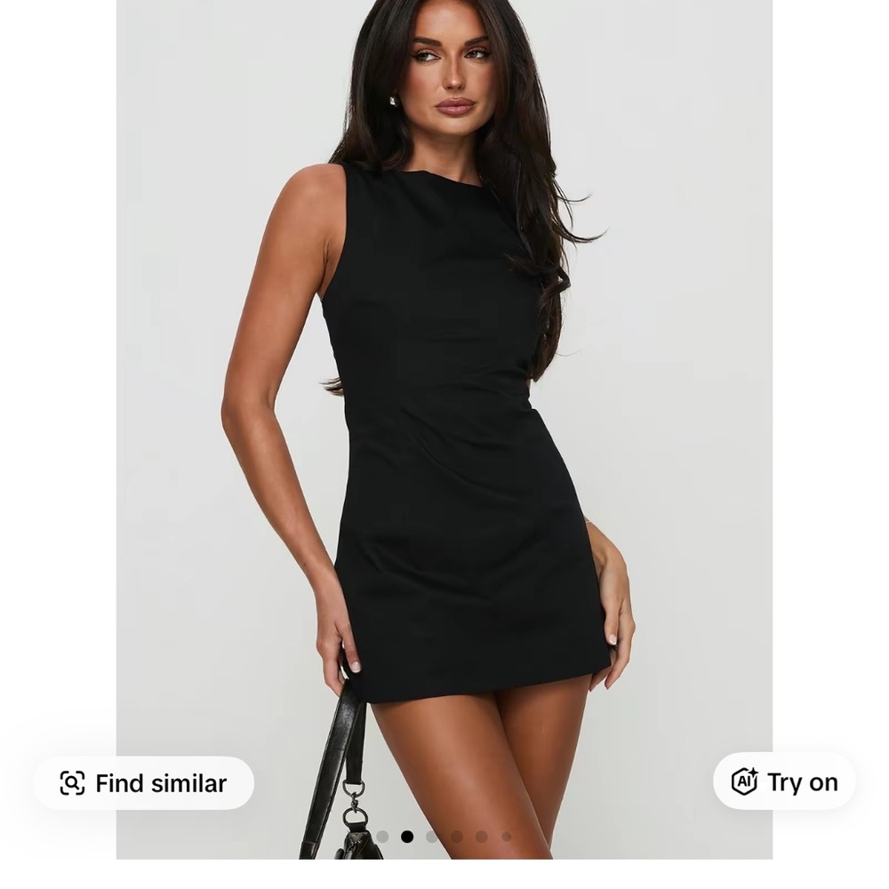 NWT princess polly Yumiko Elegant Black Mini Dress